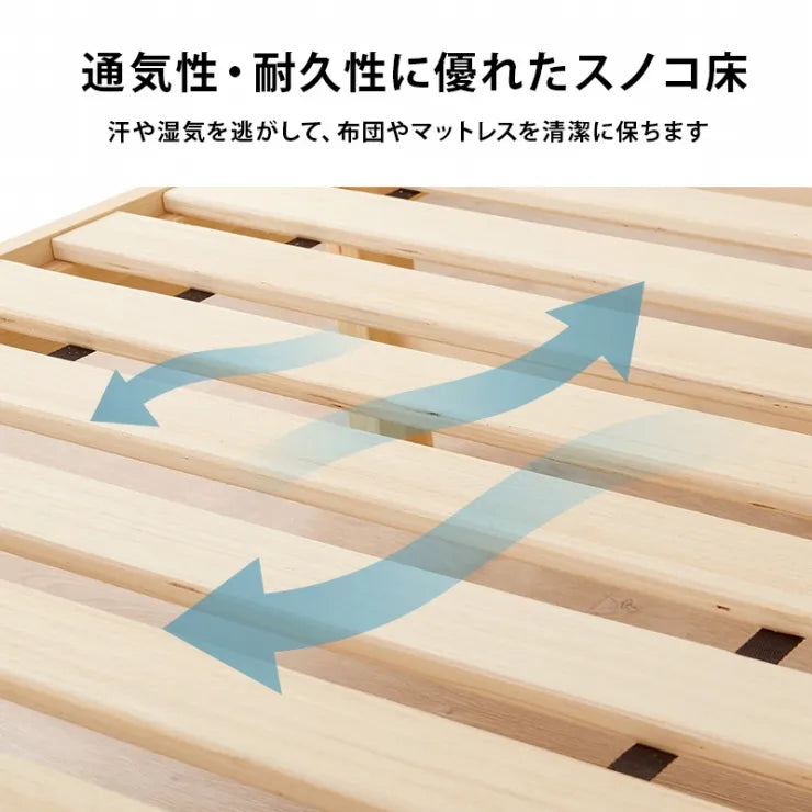 簡単組立 マットレス付きセミダブルベッド MB-5149SD3301 幅122.5cm 奥行き198cm 高さ36.5cm 床面高さ36cm