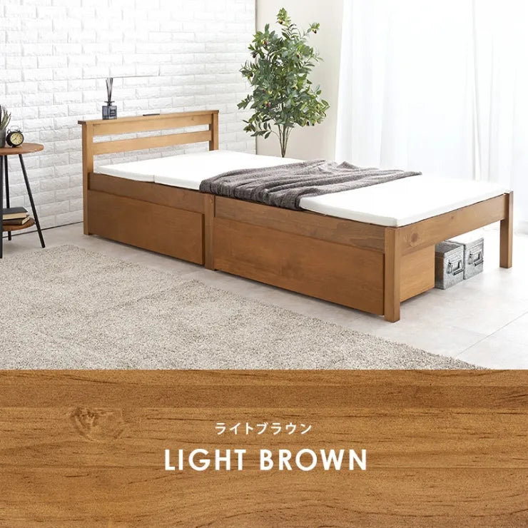 簡単組立 シングルベッド MB-5150SHS 幅100cm 奥行き207.5cm 高さ65cm 床面高さ36cm