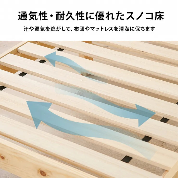簡単組立 シングルベッド MB-5155S 幅99.5cm 奥行き204cm 高さ60cm