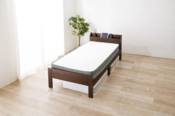 マットレス付きシングルベッド MB-5164S3301 幅97.5cm 奥行き211.5cm 高さ72cm 床面高さ31～41cm