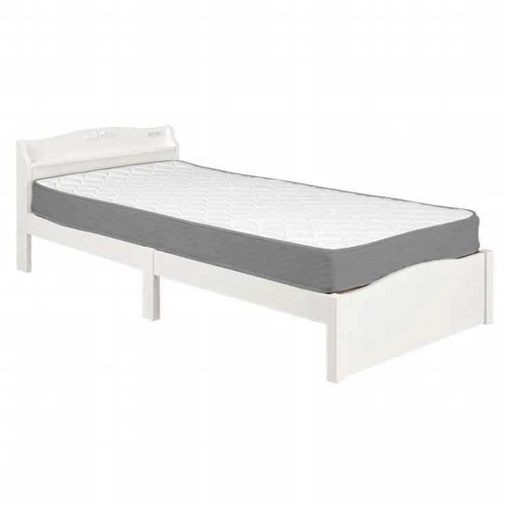 簡単組立 マットレス付きシングルベッド MB-5198S3302 幅98.5cm 奥行き209cm 高さ70cm 床面高さ31cm