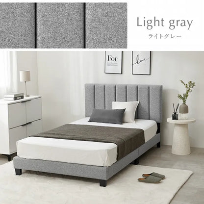 マットレス付き セミダブルファブリックベッド MB-5391SD3302 幅129cm 奥行き206cm 高さ98～108cm 床面高さ23cm
