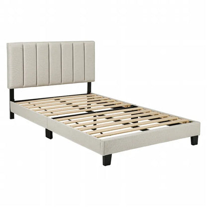マットレス付き セミダブルファブリックベッド MB-5391SD3302 幅129cm 奥行き206cm 高さ98～108cm 床面高さ23cm