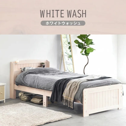 マットレス付きシングルベッド MB-5915S3302 幅102cm 奥行き211cm 高さ82cm 床面高さ31～43cm
