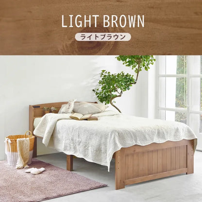 マットレス付きセミダブルベッド MB-5915SD3301 幅125cm 奥行き211cm 高さ82cm 床面高さ31～43cm