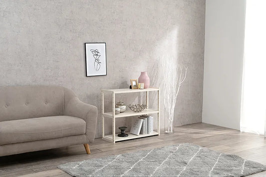 Folding leg table MT-6866 Width 105cm Depth 55cm Height 32(7)cm Folding center table Natural Brown Wooden table Solid Iron Retro Cafe table Wood table Modern Scandinavian Stylish Cute Industrial