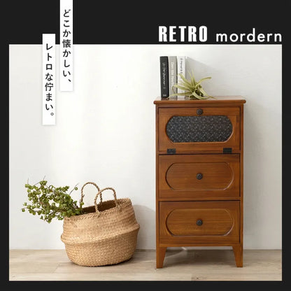 チェスト MCH-5183BR 幅42cm 奥行き32cm 高さ78cm