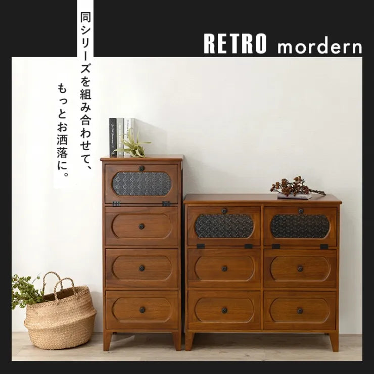 チェスト MCH-5184BR 幅42cm 奥行き32cm 高さ100cm