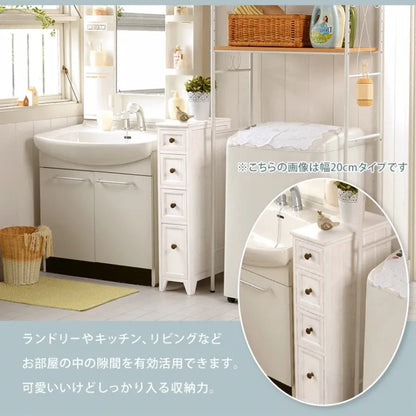 スリムチェスト MCH-5481AW 幅25cm 奥行き40cm 高さ85cm
