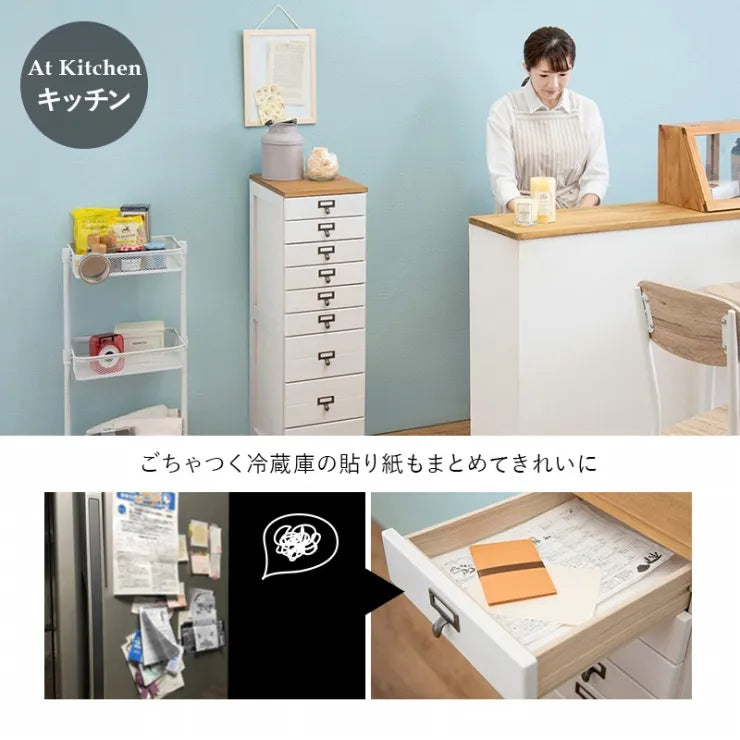 チェスト MCH-6160 幅28cm 奥行き37cm 高さ62cm