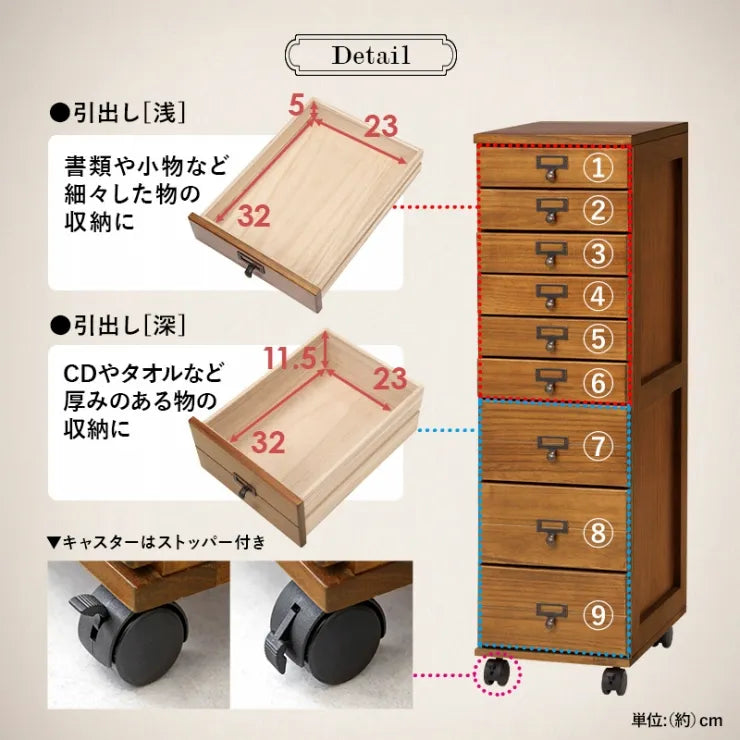 チェスト MCH-6171 幅28cm 奥行き37cm 高さ97cm
