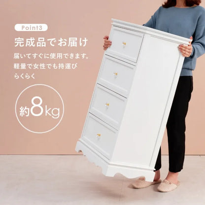 チェスト MCH-6590 MCH-6595 幅50cm 奥行き33.5cm 高さ91cm