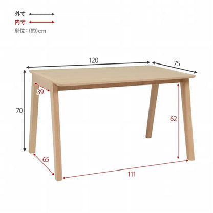 Table pliante MT-6866 Largeur 105 cm Profondeur 55 cm Hauteur 32 (7) cm Table centrale pliante Table en bois marron naturel Fer massif Table de café rétro Table en bois Moderne Scandinave Élégant Mignon Industriel