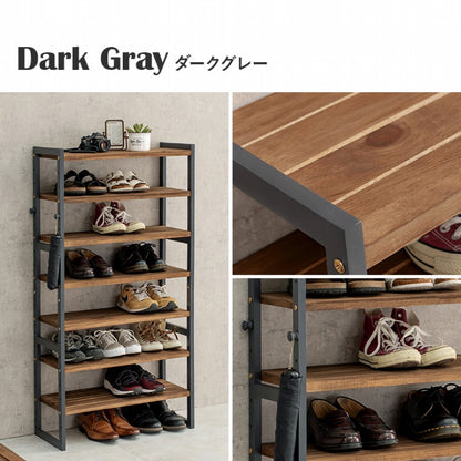 シューズラック MSS-6714 幅65cm 奥行28cm 高さ128cm
