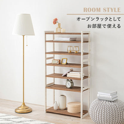 シューズラック MSS-6715 幅85cm 奥行28cm 高さ128cm