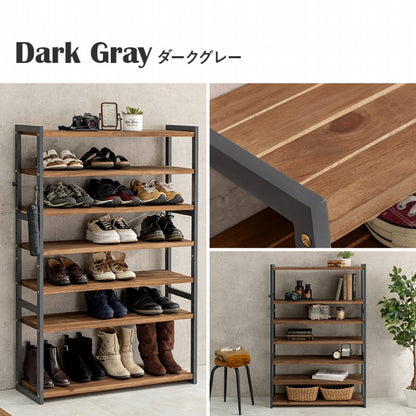 シューズラック MSS-6715 幅85cm 奥行28cm 高さ128cm