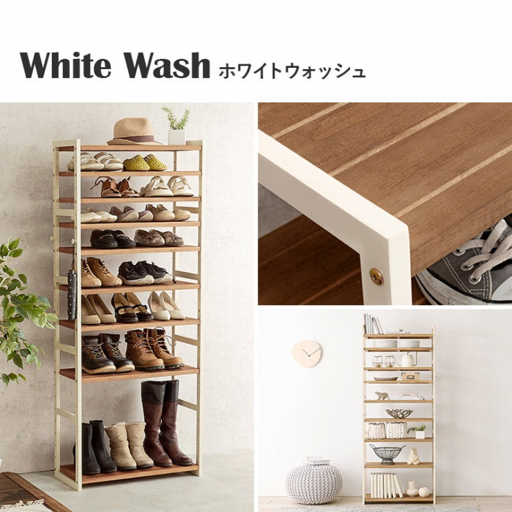 シューズラック MSS-6717 幅65cm 奥行28cm 高さ164cm