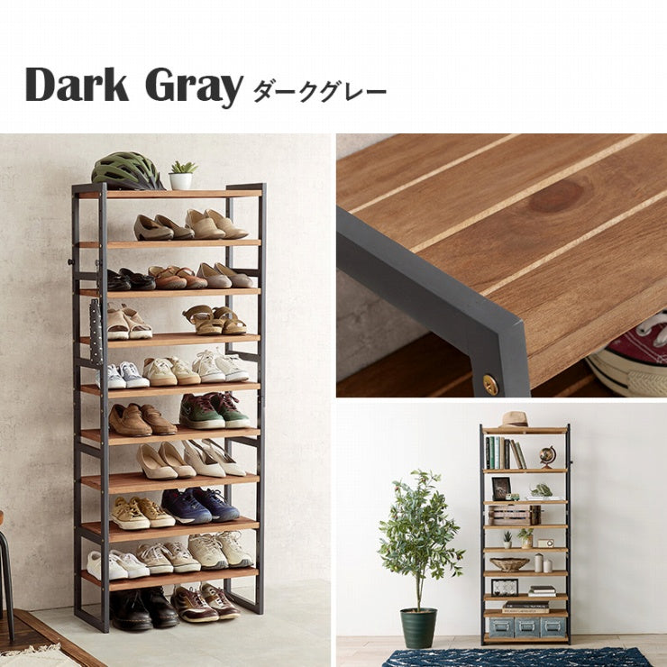 シューズラック MSS-6717 幅65cm 奥行28cm 高さ164cm