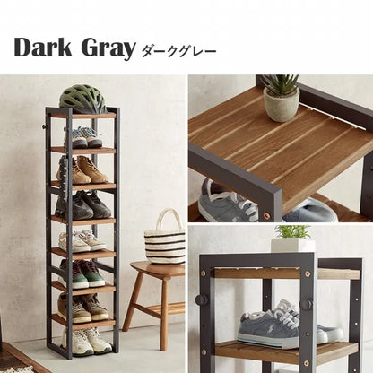 Folding leg table MT-6866 Width 105cm Depth 55cm Height 32(7)cm Folding center table Natural Brown Wooden table Solid Iron Retro Cafe table Wood table Modern Scandinavian Stylish Cute Industrial