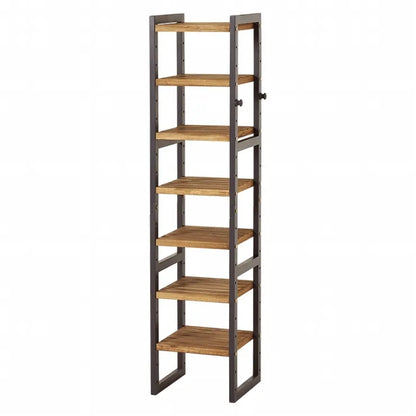 Folding leg table MT-6866 Width 105cm Depth 55cm Height 32(7)cm Folding center table Natural Brown Wooden table Solid Iron Retro Cafe table Wood table Modern Scandinavian Stylish Cute Industrial