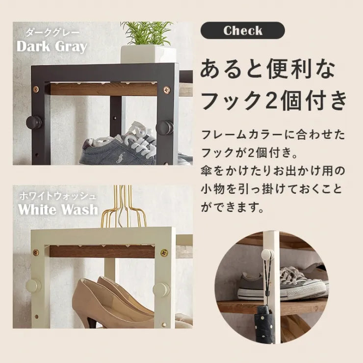 Folding leg table MT-6866 Width 105cm Depth 55cm Height 32(7)cm Folding center table Natural Brown Wooden table Solid Iron Retro Cafe table Wood table Modern Scandinavian Stylish Cute Industrial