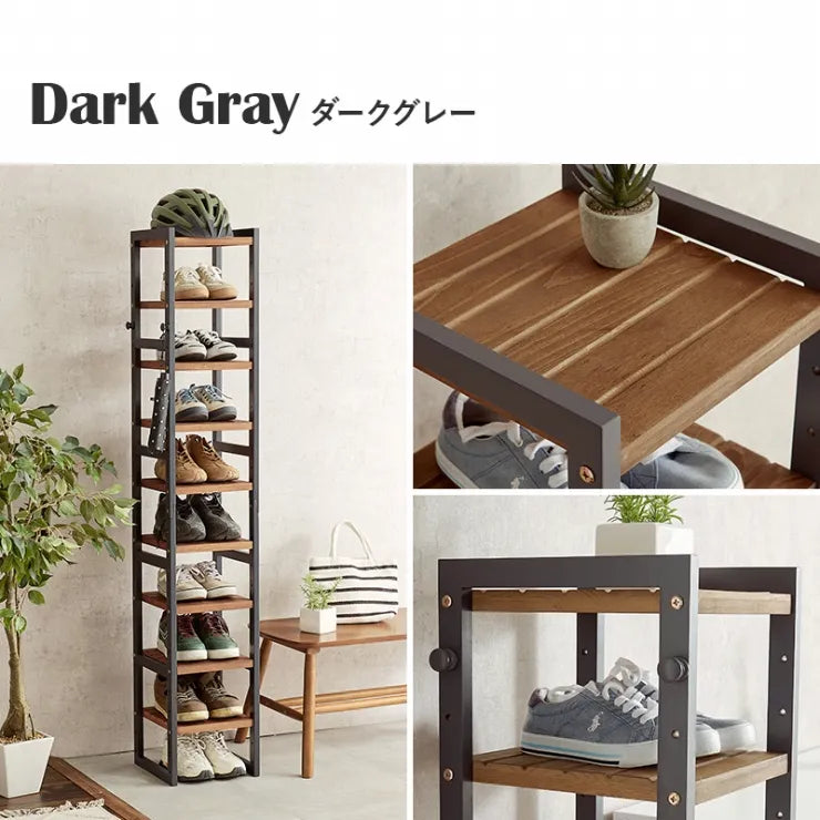 Folding leg table MT-6866 Width 105cm Depth 55cm Height 32(7)cm Folding center table Natural Brown Wooden table Solid Iron Retro Cafe table Wood table Modern Scandinavian Stylish Cute Industrial