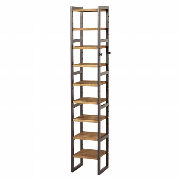Folding leg table MT-6866 Width 105cm Depth 55cm Height 32(7)cm Folding center table Natural Brown Wooden table Solid Iron Retro Cafe table Wood table Modern Scandinavian Stylish Cute Industrial