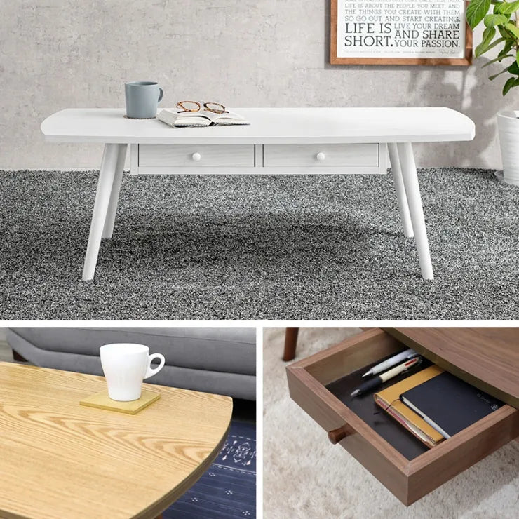 Folding leg table MT-6866 Width 105cm Depth 55cm Height 32(7)cm Folding center table Natural Brown Wooden table Solid Iron Retro Cafe table Wood table Modern Scandinavian Stylish Cute Industrial