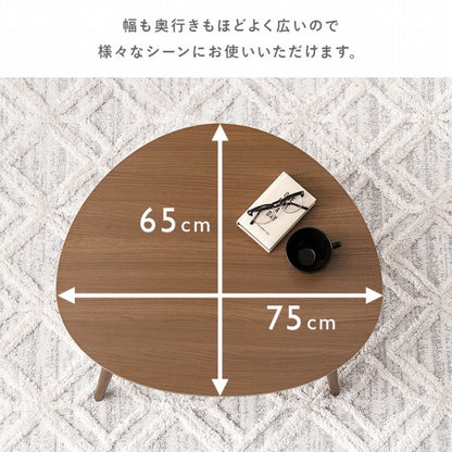 折りたたみテーブル MT-6384 幅75cm 奥行き65cm 高さ35.5cm