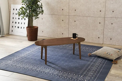 Folding leg table MT-6866 Width 105cm Depth 55cm Height 32(7)cm Folding center table Natural Brown Wooden table Solid Iron Retro Cafe table Wood table Modern Scandinavian Stylish Cute Industrial