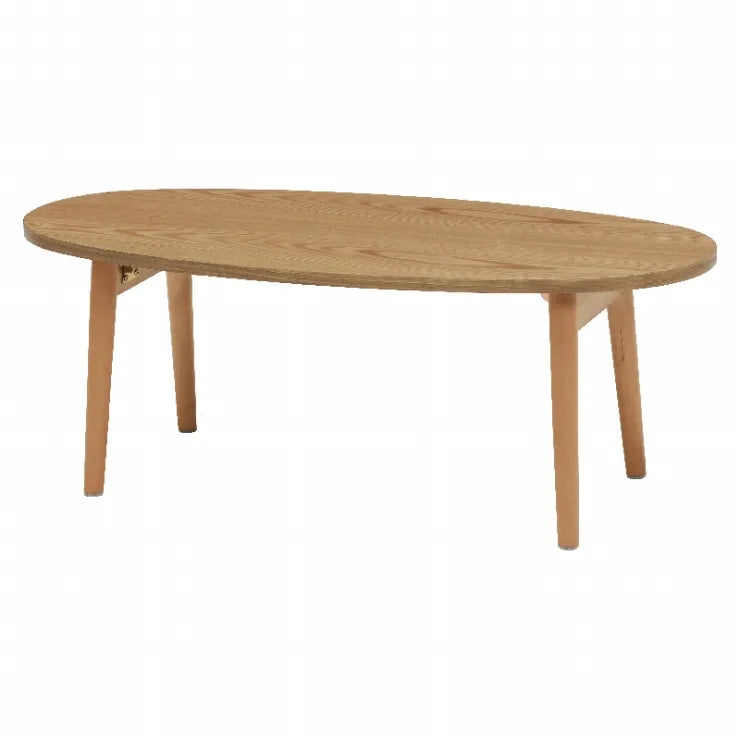 Folding leg table MT-6866 Width 105cm Depth 55cm Height 32(7)cm Folding center table Natural Brown Wooden table Solid Iron Retro Cafe table Wood table Modern Scandinavian Stylish Cute Industrial
