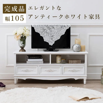 テレビ台 MTV-8193WH 幅105cm 奥行き33cm 高さ45cm