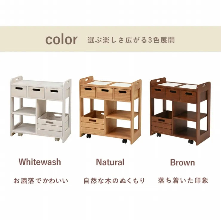 キッチンワゴン MUD-6410 幅56cm 奥行き30cm 高さ62cm