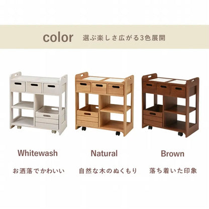 キッチンワゴン MUD-6410 幅56cm 奥行き30cm 高さ62cm