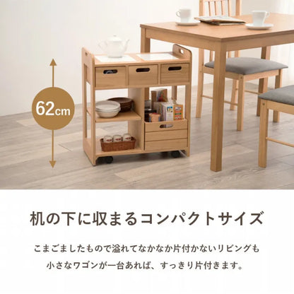 キッチンワゴン MUD-6410 幅56cm 奥行き30cm 高さ62cm