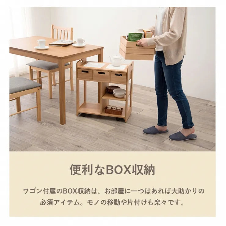 キッチンワゴン MUD-6410 幅56cm 奥行き30cm 高さ62cm