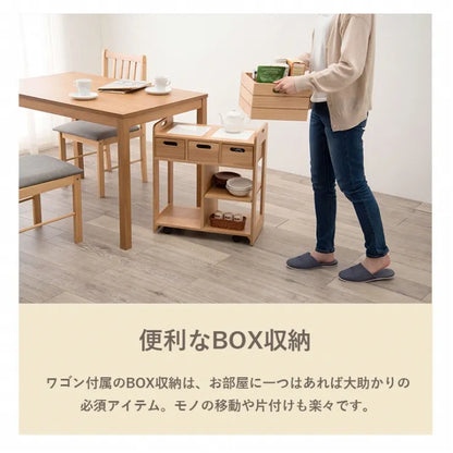 キッチンワゴン MUD-6410 幅56cm 奥行き30cm 高さ62cm