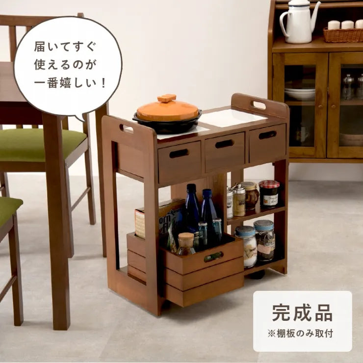 キッチンワゴン MUD-6410 幅56cm 奥行き30cm 高さ62cm