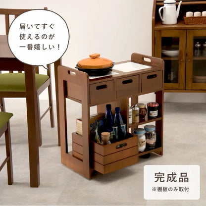 キッチンワゴン MUD-6410 幅56cm 奥行き30cm 高さ62cm