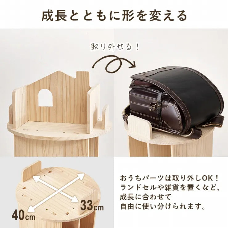 丸回転ラック 3段 MUD-6433 幅44cm 奥行き44cm 高さ97.5cm