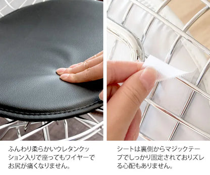 ワイヤーチェア PCK-019N イームズ 幅47.5cm 奥行き52cm 高さ85.5cm 座面高さ46cm