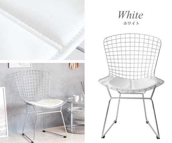 ワイヤーチェア PCK-022N ハリー・ベルトイア 幅53.5cm 奥行き58.5cm 高さ81cm 座面高さ42cm