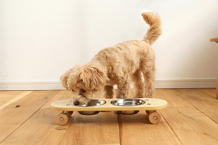 フードボウル ペットフード PETTO SK8PLATE スケートプレート 幅45cm 奥行き15cm 高さ7cm