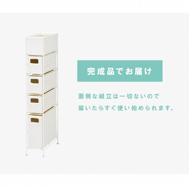 ランドリーラック 5段 RAN-2407 幅15.5cm 奥行き40.5cm 高さ95.5cm