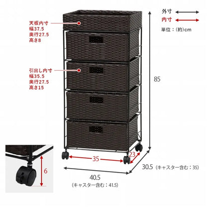 ランドリーラック RAN-2411 幅40.5cm 奥行30.5cm 高さ85cm