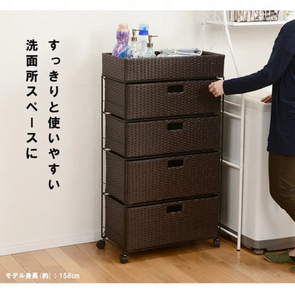 ランドリーラック ハイタイプ 4段 RAN-2416 3色 幅60.5cm