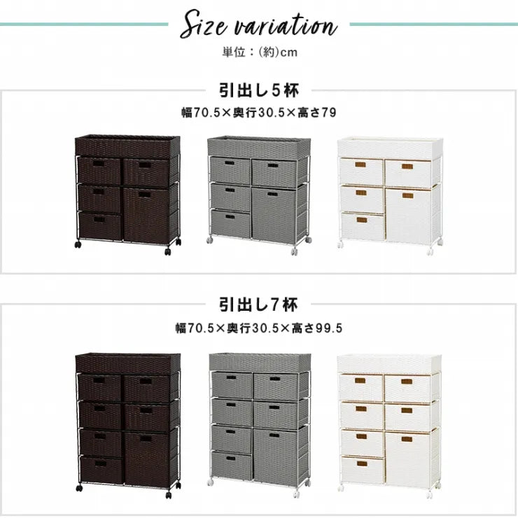ランドリーラック RAN-2417 幅70.5cm 奥行30.5cm 高さ79cm