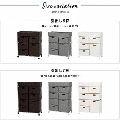 ランドリーラック RAN-2417 幅70.5cm 奥行30.5cm 高さ79cm