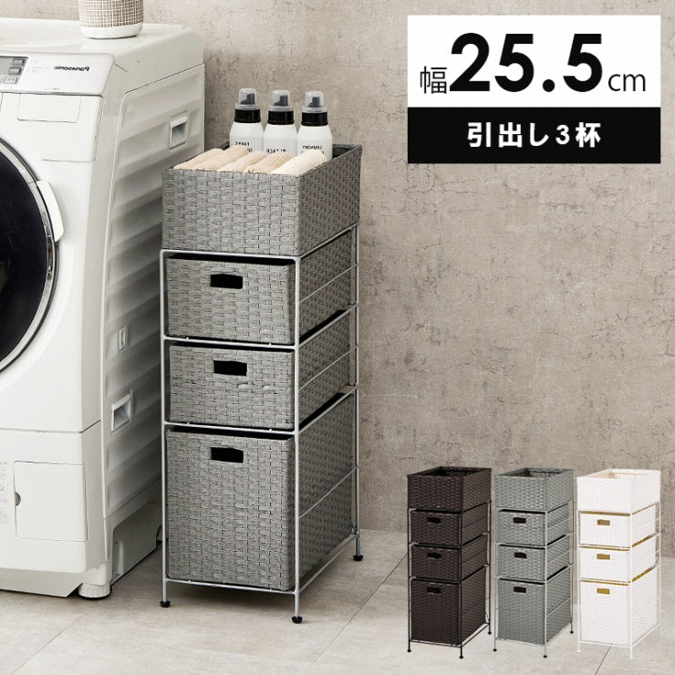 ランドリーラック RAN-2420 幅25.5cm 奥行き40.5cm 高さ80cm
