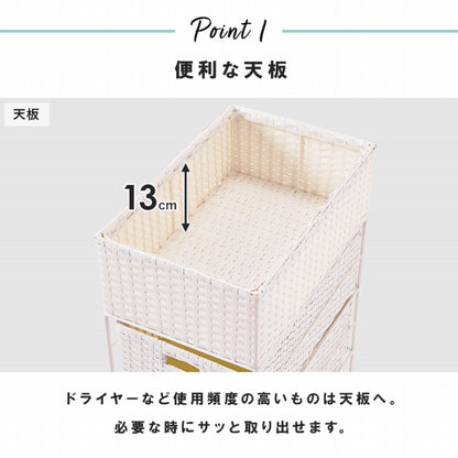 ランドリーラック RAN-2420 幅25.5cm 奥行き40.5cm 高さ80cm